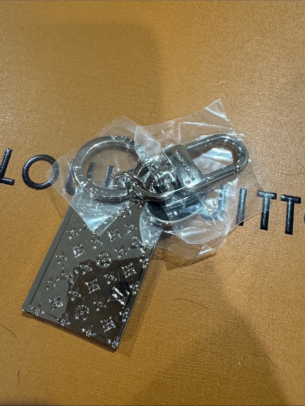 Silver Monogram Padlock Key Charm - Picture 2 of 3